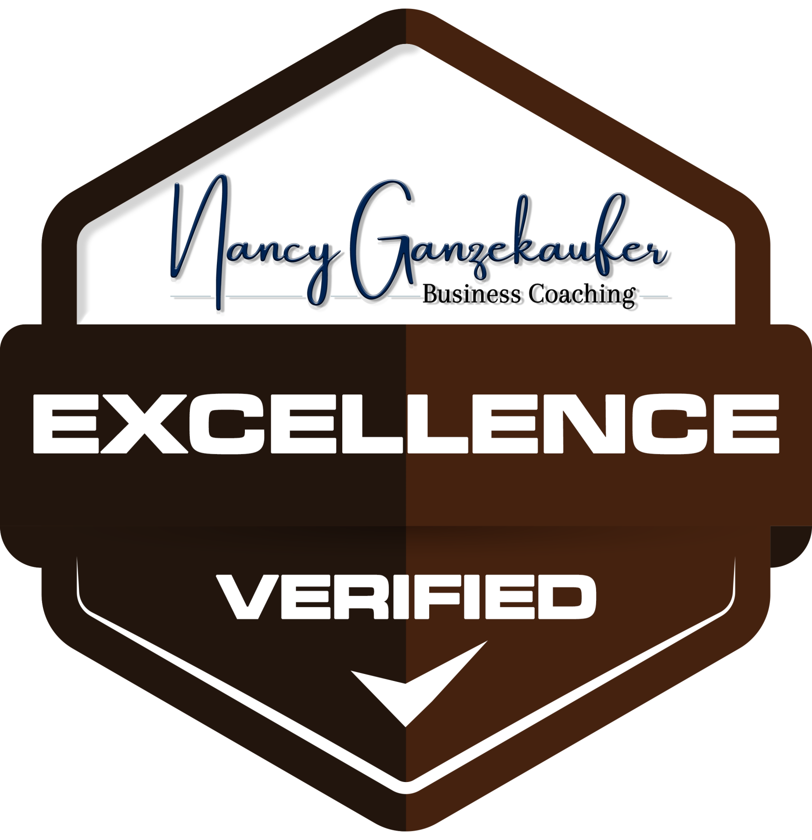 alt="Business Excellence Badge for Nancy Ganzekaufer"